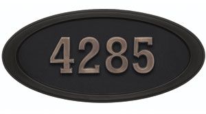 Housemark Large Oval Address Plaques with Numbers