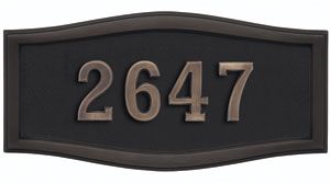 Housemark Large Roundtangle Address Plaques with Numbers
