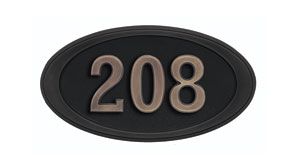 Housemark Small Oval Address Plaques with Numbers