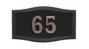 Housemark Small Roundtangle Address Plaques with Numbers