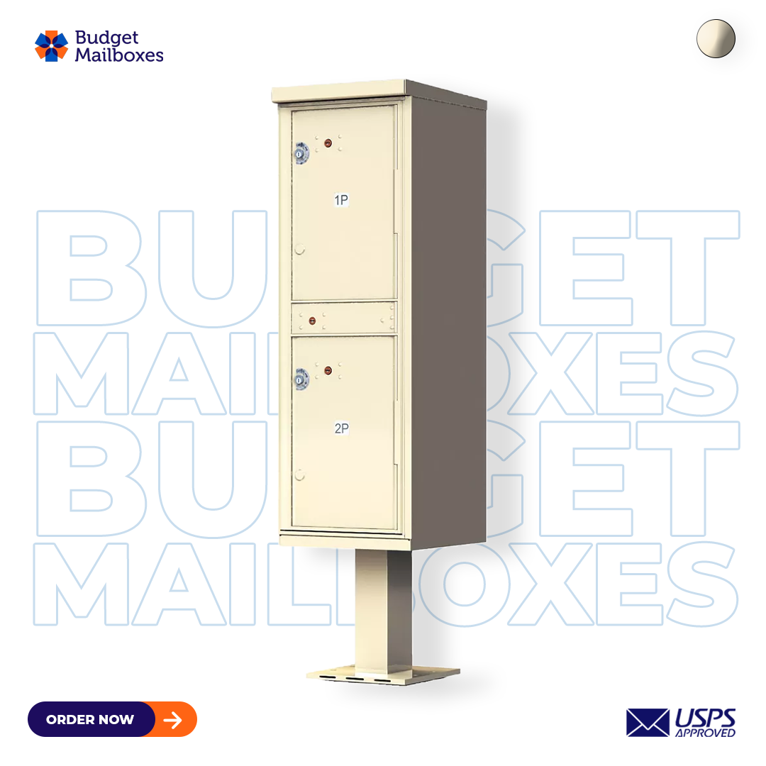 2 Parcel Lockers USPS Cluster Mailbox CBU, Pedestal Included