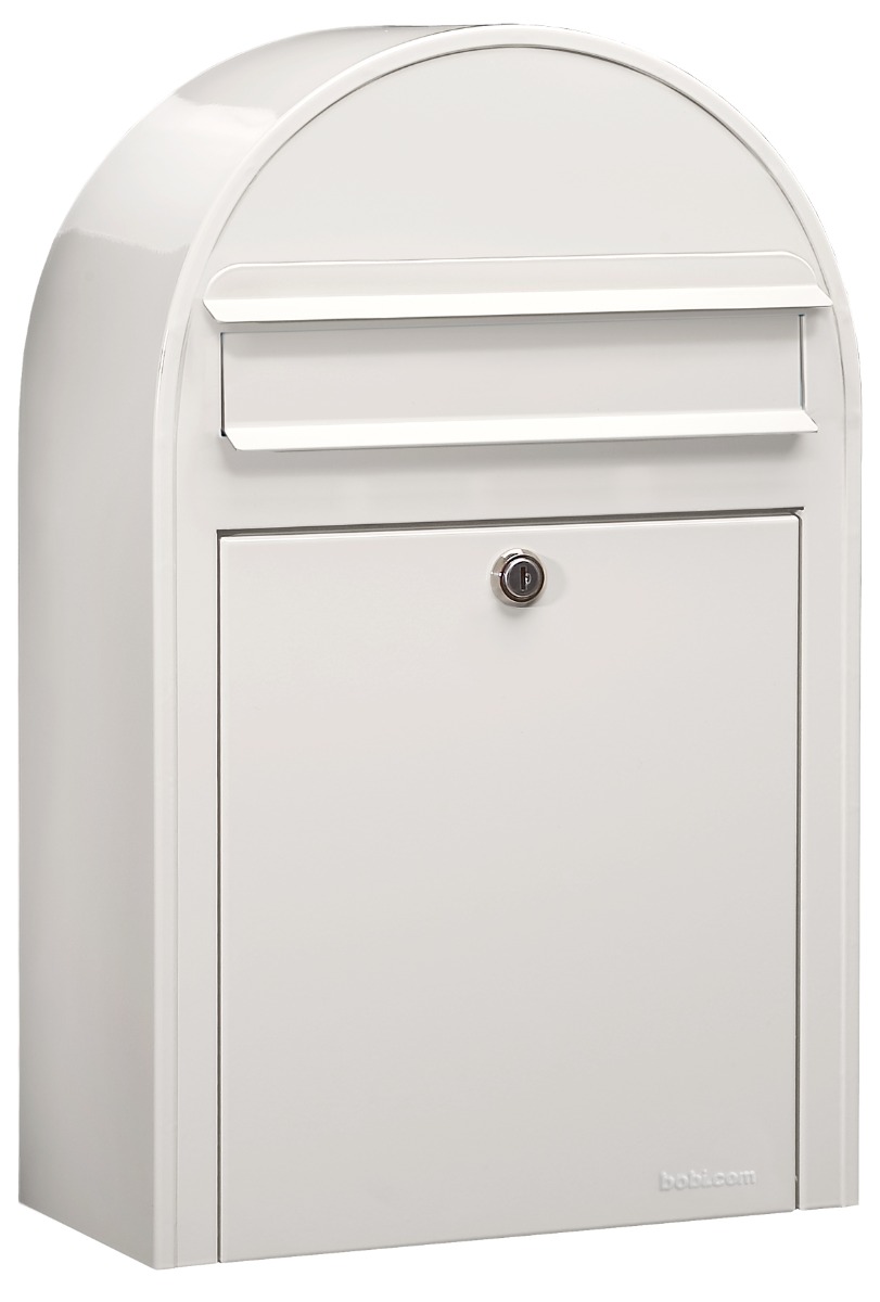 Bobi Classic (S) Slim White Front Access Lockable Mailbox