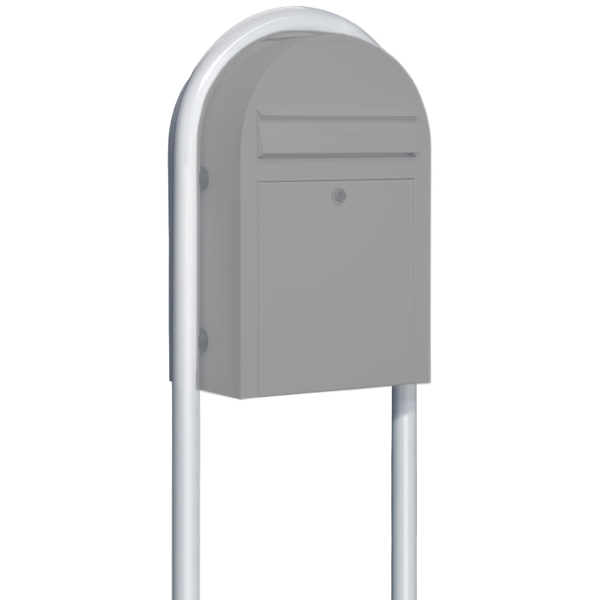 USPS Bobi White Round Mailbox Post