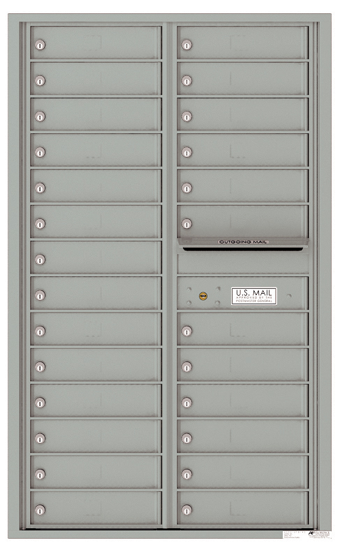 Florence 4C Horizontal Mailbox - 26 Doors - 14 Doors High USPS Access