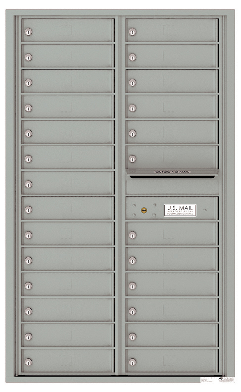 Front Loading Commercial Mailbox - 26 Tenant Doors - Double Column