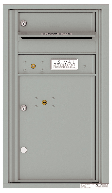 Front Loading Commercial Mailbox with 1 Tenant Compartment and 1 Parcel Locker