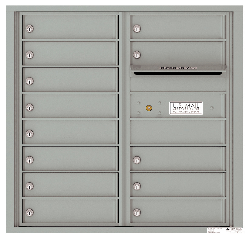 Front Loading Commercial Mailbox with 13 Tenant Compartments