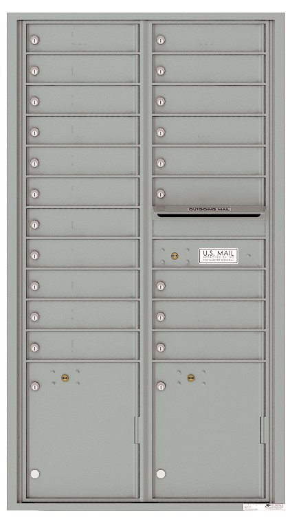 Florence 4C Horizontal Mailbox - 20 Doors, 2 Parcel Lockers - Max Height USPS Access