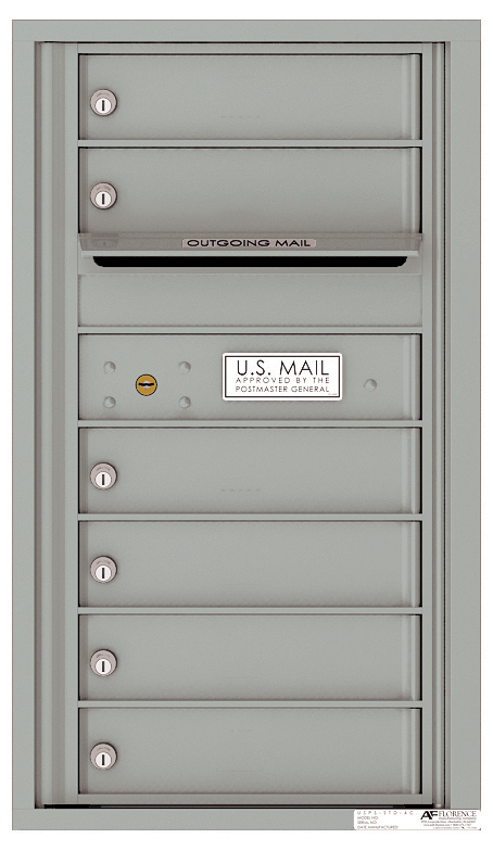 Florence 4C Horizontal Mailbox - 6 Doors - 8 Doors High USPS Access