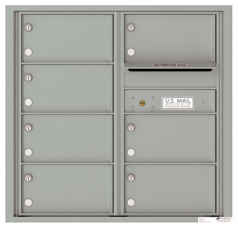 Front Loading Commercial Mailbox with 7 Tenant Compartments