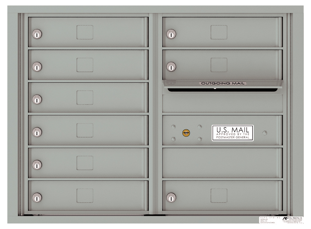Florence 4C Horizontal Mailbox - 9 Doors - 6 Doors High USPS Access