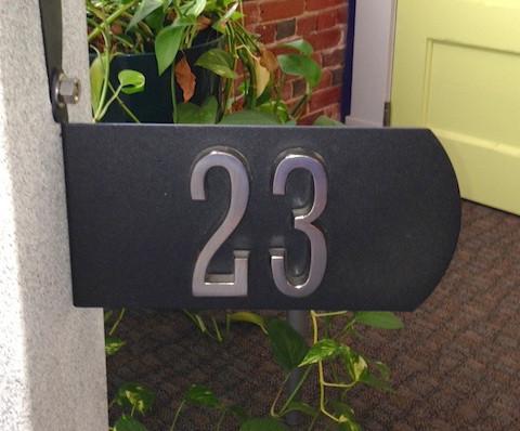 Two-Sided Address Plate with 4 Inch Address Numbers (up to 5)