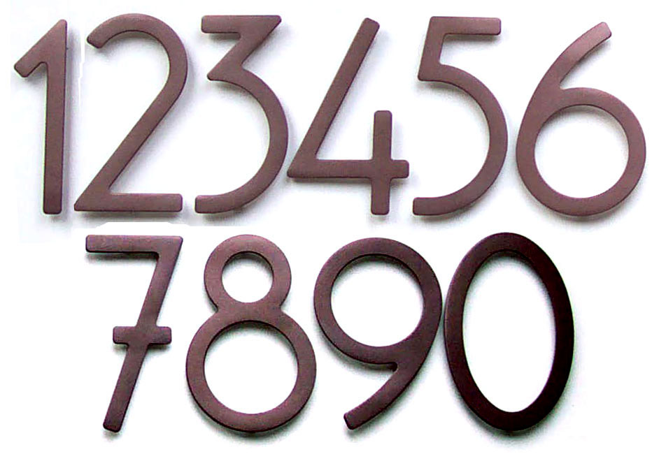 House Numbers and Letters Contemporary 8 Inch