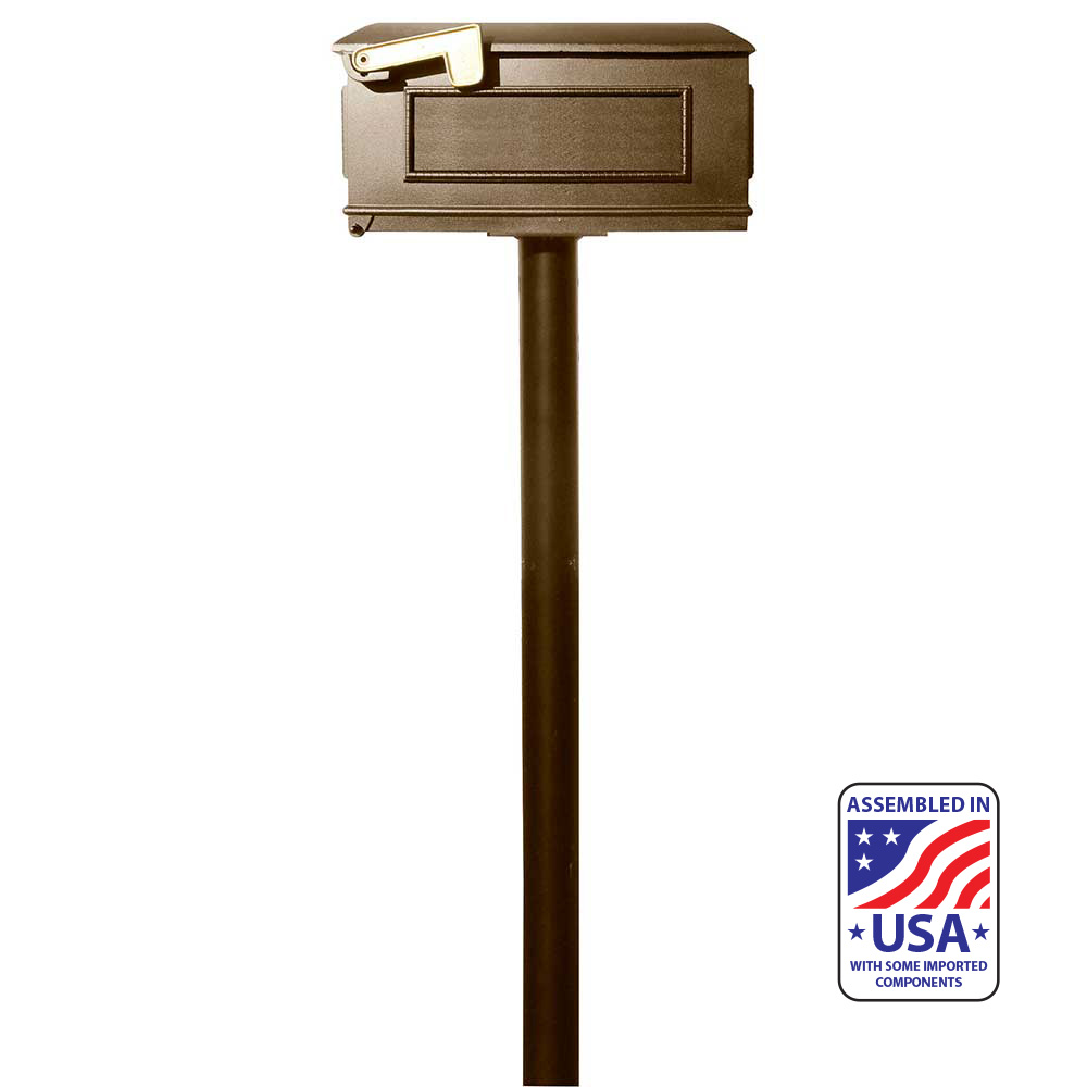 Hanford Bronze Post Mount Non-Locking Single Mailbox Hanford Bronze Post Mount Non-Locking Single Mailbox