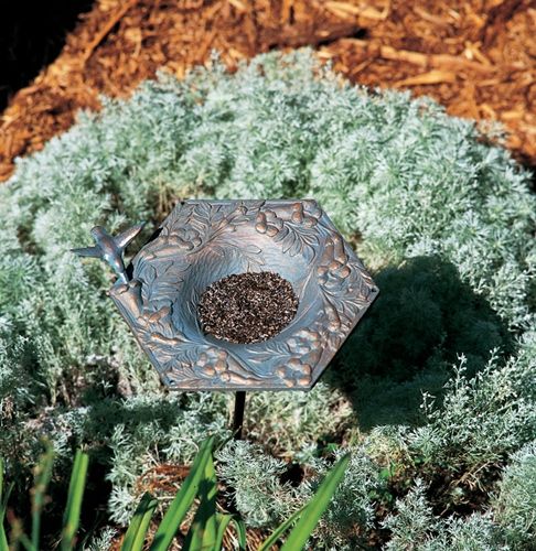 Whitehall Hummingbird Garden Bird Feeder - Copper Verdi