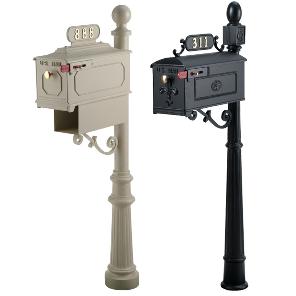 imperial series custom residential mailbox with post