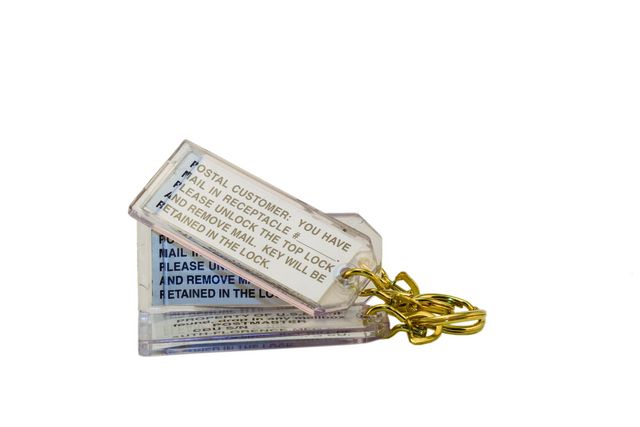 Parcel Locker Key Tag Kit - Includes 3 Plastic Key Tag Holders and Labels