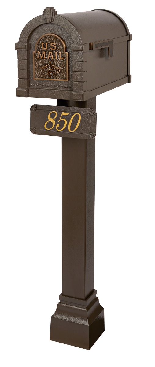 Fleur de Lis Keystone Series Mailbox and Standard Post Packages