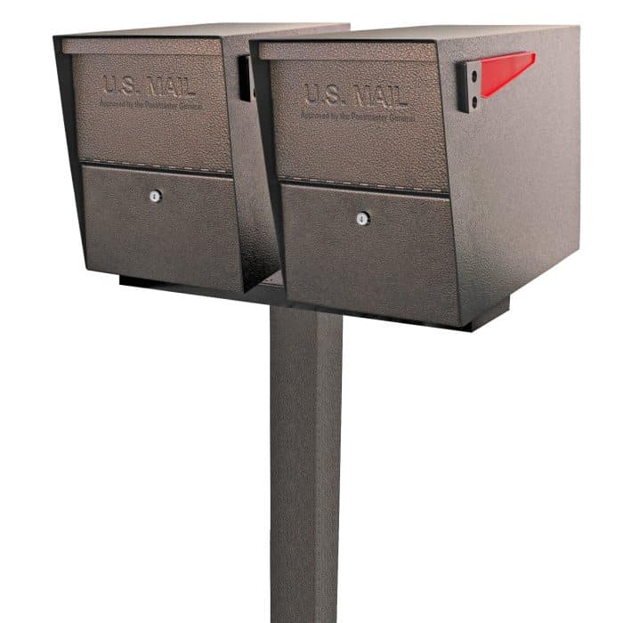 Mail Boss Package Master Dual Mailboxes with Post