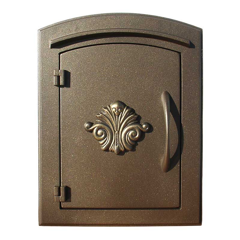 Manchester Non-Locking Column Mount Mailbox with Scroll Emblem