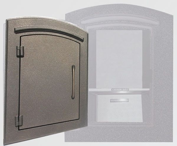 Manchester Security Locking Column Mount Mailbox with Plain Door (Stucco Column Not Included)