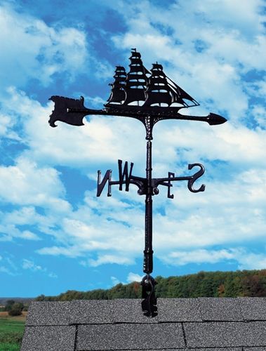 Whitehall 30" Accent Directions Maritime CLIPPER Weathervane in Black