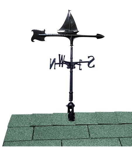 Whitehall 30" Accent Directions Maritime SAILBOAT Weathervane in Black