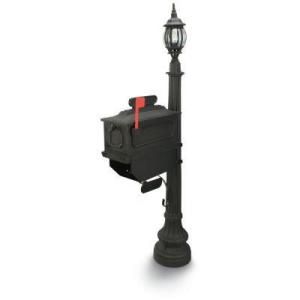 1812 Beaumont Mailbox with Lantern Black