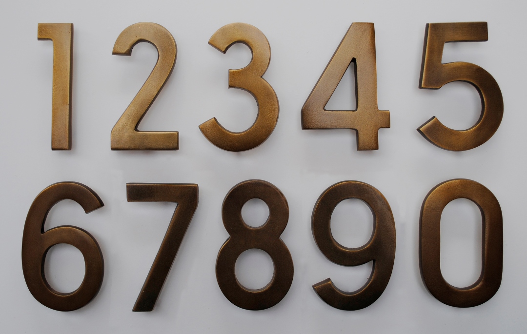 4 Inch Brass Numbers
