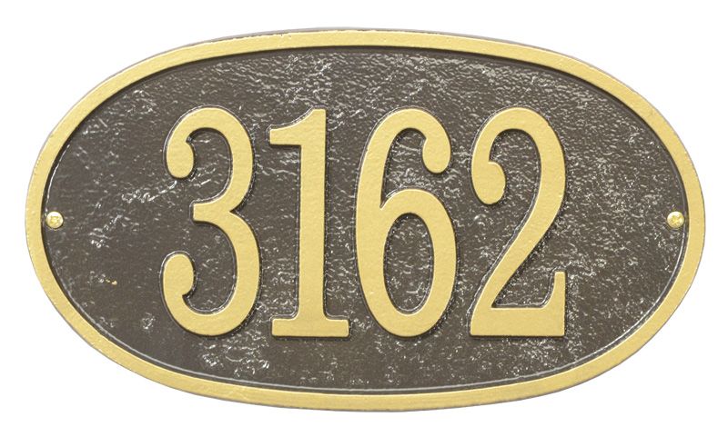 Fast & Easy Oval House Numbers Plaque