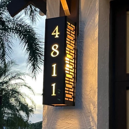 TedStuff RadiantLight Address Marker Wall Sconces - Outdoor Wall Lights