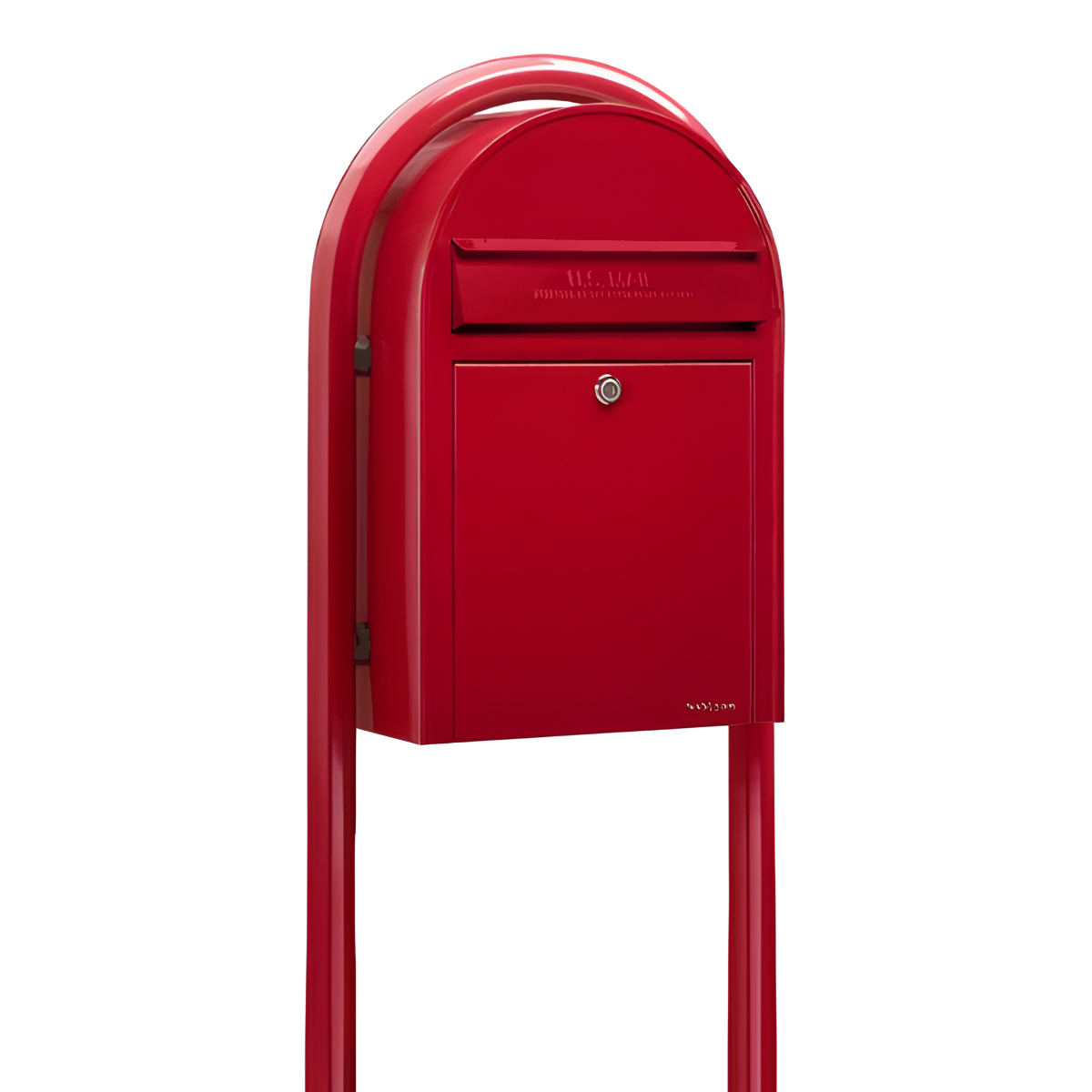 USPS Approved Bobi Classic Front Access Modern Locking Mailbox and Round Post Combo - Multiple Color Options
