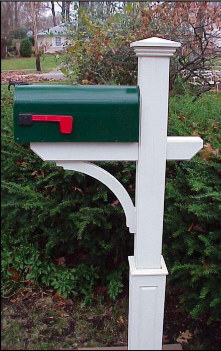 Wooden Cedar Mailbox Post New England
