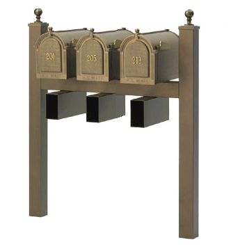 Whitehall Side Mount Triple Mailbox Package - Thumbnail 3