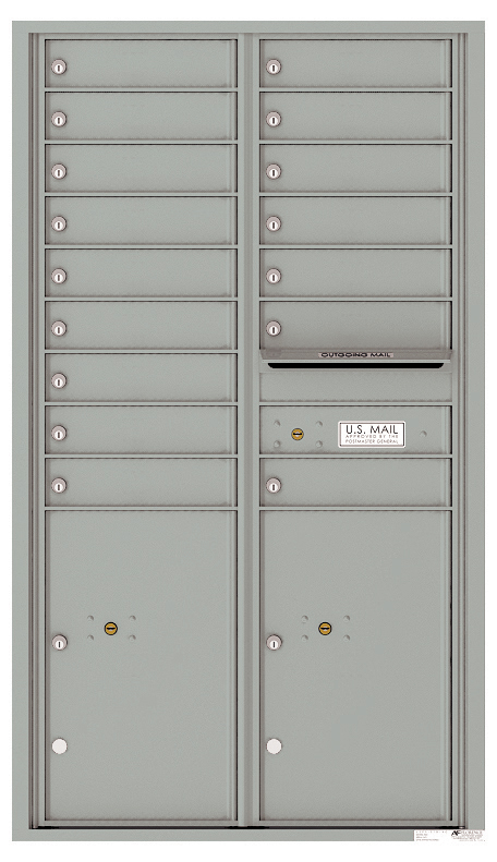 Versatile Front Loading Commercial Mailbox with 16 Tenant Doors and 2 Parcel Lockers