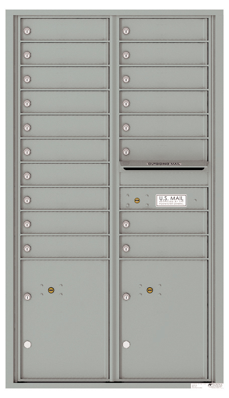 Versatile Front Loading Commercial Mailbox with 18 Tenant Doors and 2 Parcel Lockers