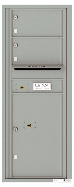 Florence 4C Horizontal Mailbox - 2 Doors, 1 Parcel Locker - 12 Doors High USPS Access