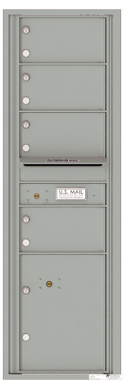 Florence 4C Horizontal Mailbox - 4 Doors, 1 Parcel Locker - 15 Doors High USPS Access