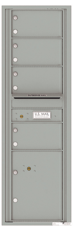 Versatile Front Loading Commercial Mailbox with 4 Tenant Doors and 1 Parcel Locker