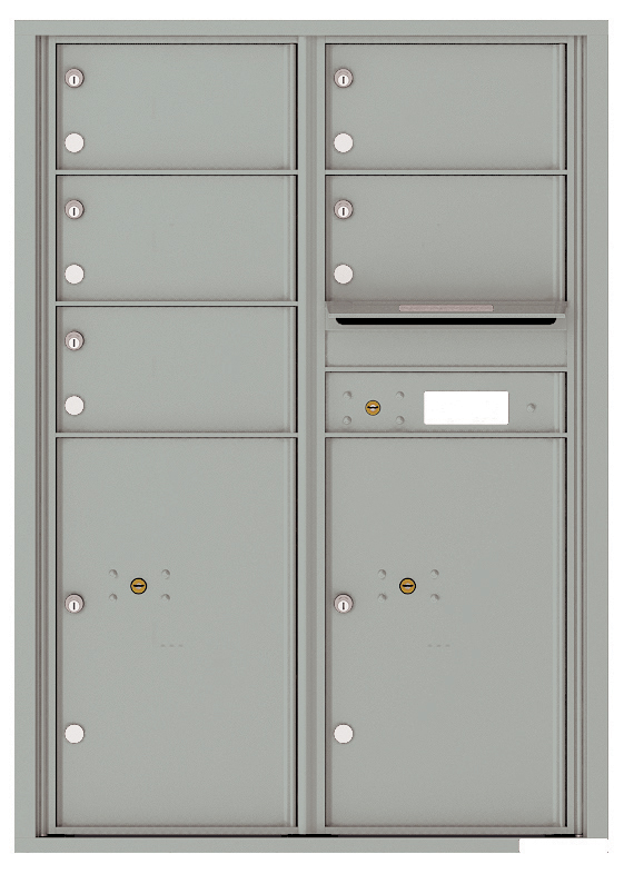 Florence 4C Horizontal Mailbox - 5 Doors, 2 Parcel Lockers - 12 Doors High USPS Access