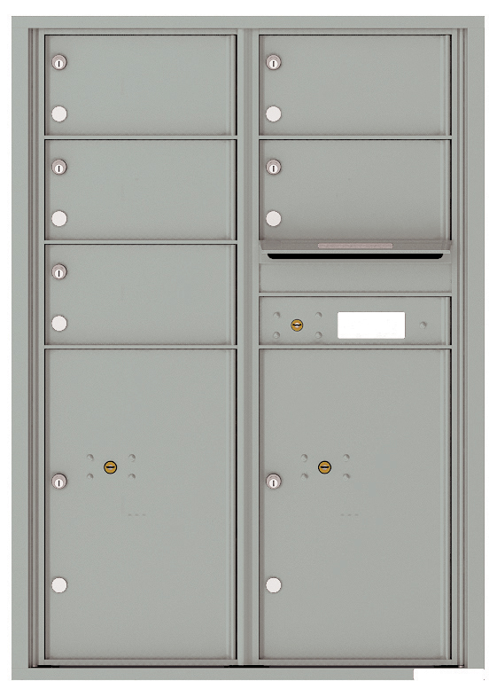 Versatile Front Loading Commercial Mailbox with 5 Tenant Doors and 2 Parcel Lockers - Double Column