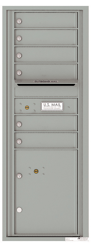 Florence 4C Horizontal Mailbox - 6 Doors, 1 Parcel Locker - 13 Doors High USPS Access