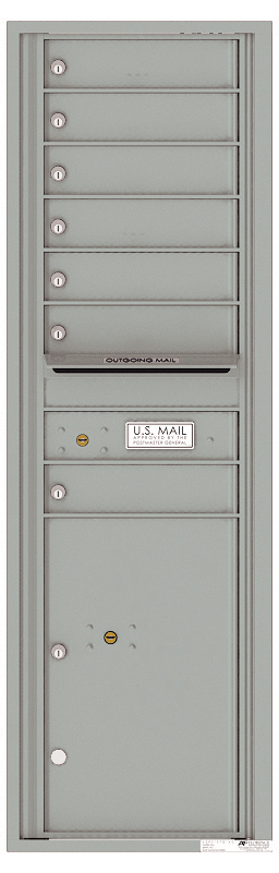 Versatile Front Loading Commercial Mailbox with 7 Tenant Doors and 1 Parcel Locker