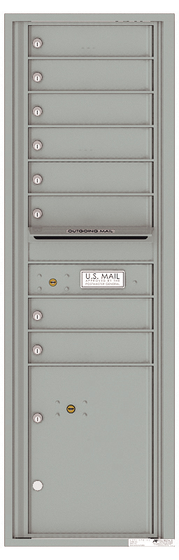 Versatile Front Loading Commercial Mailbox with 8 Tenant Doors and 1 Parcel Locker