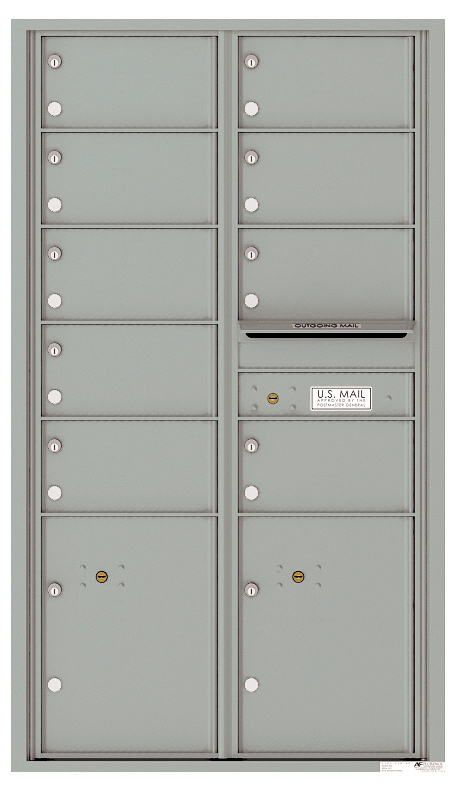 Versatile Front Loading Commercial Mailbox with 9 Tenant Doors and 2 Parcel Lockers