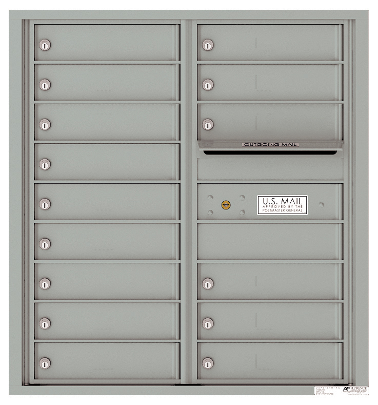 Florence 4C Horizontal Mailbox - 15 Doors - 9 Doors High USPS Access