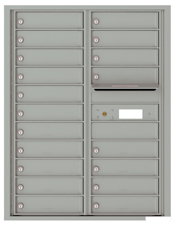 Versatile Front Loading Double Column Commercial Mailbox with 19 Tenant Doors and Outgoing Mail Slot