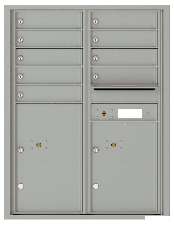 Florence 4C Horizontal Mailbox - 9 Doors, 2 Parcel Lockers - 11 Doors High USPS Access