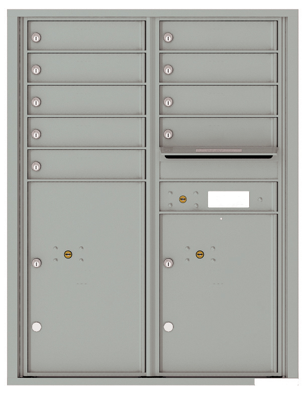 Versatile Front Loading Double Column Commercial Mailbox with 9 Tenant Doors and 2 Parcel Lockers