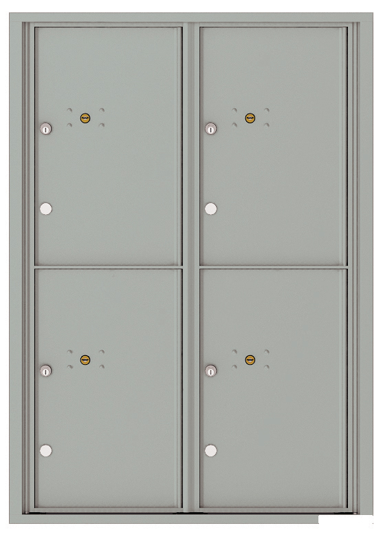 Florence 4C Horizontal Mailbox - 4 Parcel Lockers - 12 Doors High USPS Access